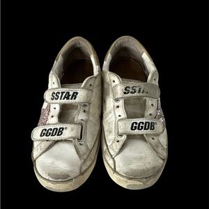 🔥 Golden Goose Kids White and Silver Sneakers size 31 🔥 real Authentic